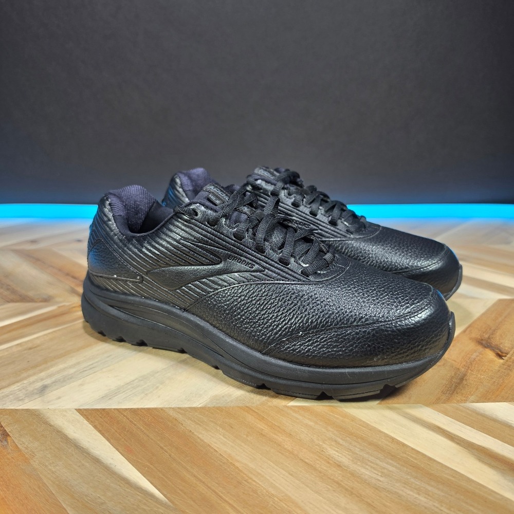 Brooks Addiction Walker 2 Men's 9.5 4E Extra Wide Black Leather 1103184E072